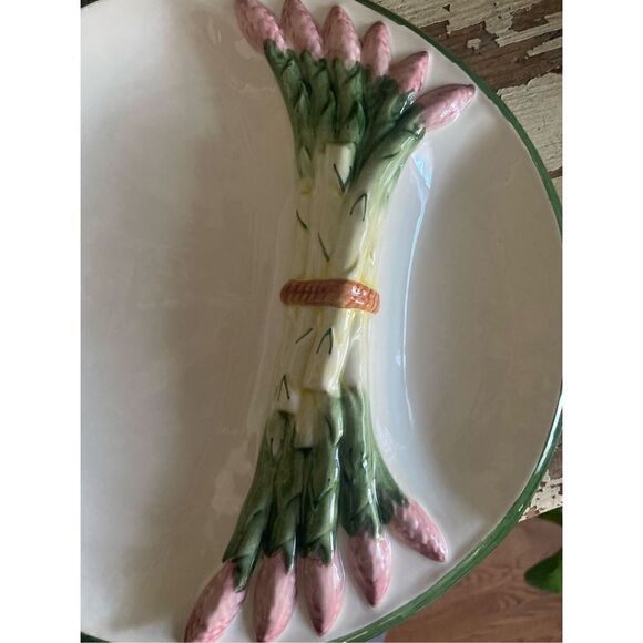 Jay Willfred Portugal Ceramic Asparagus Divided Serving Plate Andrea by Sadek - Picture 7 of 7